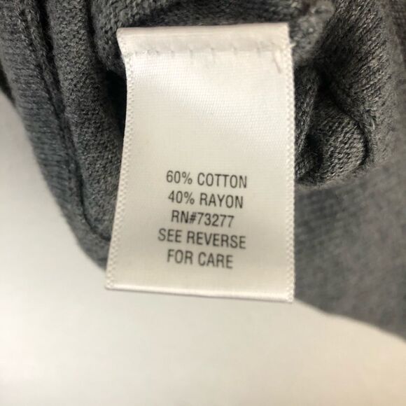 Elle. Gray Deep V-neck Sequin details short sleeve blouse  size XS - Picture 7 of 8